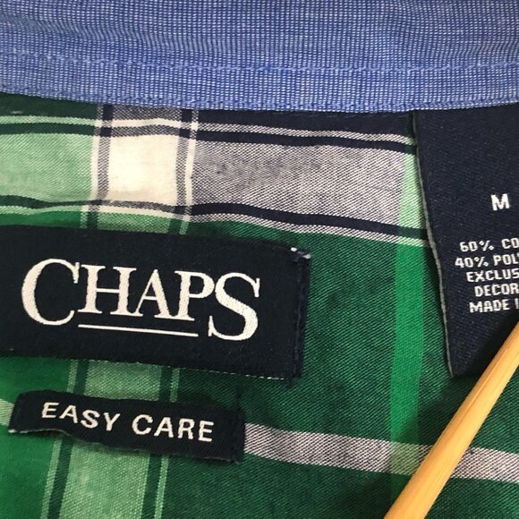 - Mens Green/Blue/White Long Sleeve Shirt. Medium - Picture 6 of 6